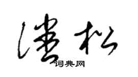 梁锦英潘松草书个性签名怎么写