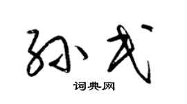 梁锦英孙民草书个性签名怎么写