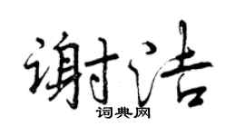 曾庆福谢洁行书个性签名怎么写