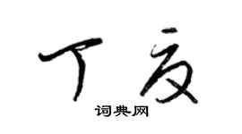 梁锦英丁夏草书个性签名怎么写