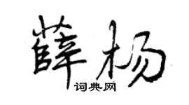 曾庆福薛杨行书个性签名怎么写