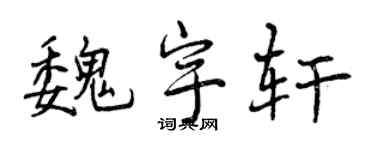 曾庆福魏宇轩行书个性签名怎么写