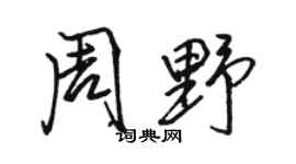 骆恒光周野行书个性签名怎么写