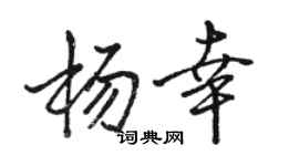 骆恒光杨幸行书个性签名怎么写