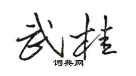 骆恒光武桂行书个性签名怎么写