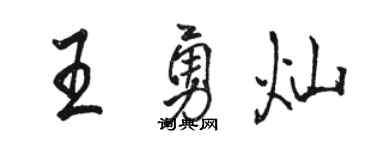 骆恒光王勇灿行书个性签名怎么写