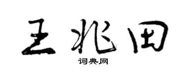 曾庆福王兆田行书个性签名怎么写