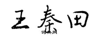 曾庆福王秦田行书个性签名怎么写