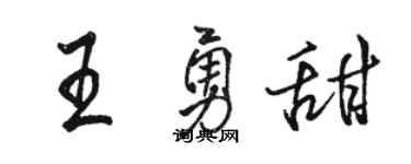 骆恒光王勇甜行书个性签名怎么写