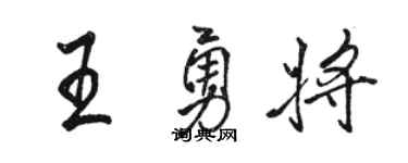 骆恒光王勇将行书个性签名怎么写