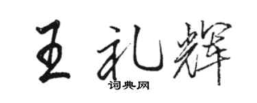 骆恒光王礼辉行书个性签名怎么写