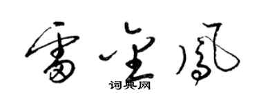 梁锦英雷金凤草书个性签名怎么写