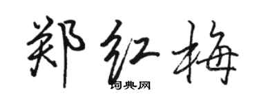 骆恒光郑红梅行书个性签名怎么写