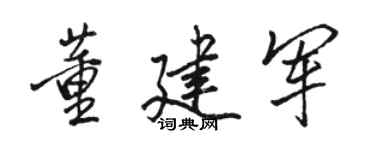 骆恒光董建军行书个性签名怎么写