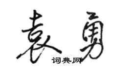 骆恒光袁勇行书个性签名怎么写