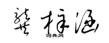 梁锦英龚梓涵草书个性签名怎么写