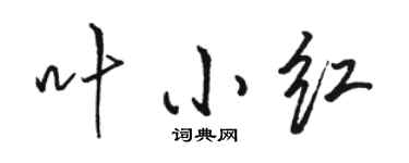 骆恒光叶小红行书个性签名怎么写