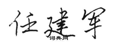 骆恒光任建军行书个性签名怎么写