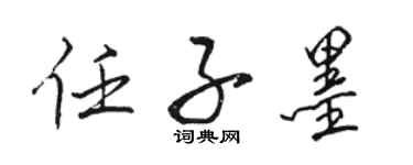 骆恒光任子墨行书个性签名怎么写