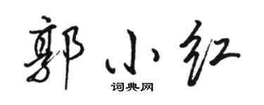 骆恒光郭小红行书个性签名怎么写