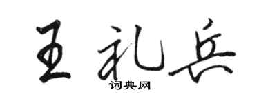 骆恒光王礼兵行书个性签名怎么写