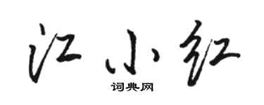 骆恒光江小红行书个性签名怎么写