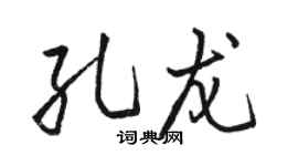 骆恒光孔龙行书个性签名怎么写