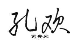 骆恒光孔欢行书个性签名怎么写