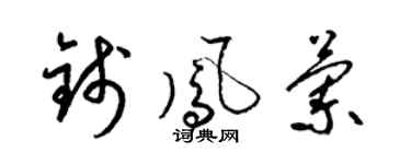 梁锦英钱凤兰草书个性签名怎么写