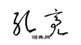 梁锦英孔亮草书个性签名怎么写