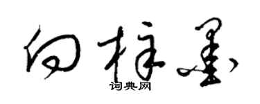 梁锦英向梓墨草书个性签名怎么写