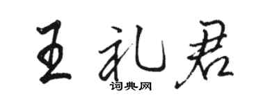 骆恒光王礼君行书个性签名怎么写