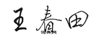 骆恒光王春田行书个性签名怎么写