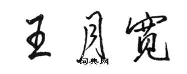 骆恒光王月宽行书个性签名怎么写