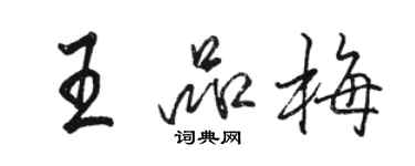 骆恒光王品梅行书个性签名怎么写