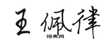 骆恒光王佩律行书个性签名怎么写
