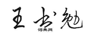 骆恒光王书勉行书个性签名怎么写