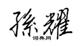 王正良孙耀行书个性签名怎么写