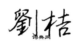 王正良刘桔行书个性签名怎么写