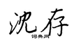 王正良沈存行书个性签名怎么写