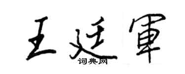 王正良王廷军行书个性签名怎么写