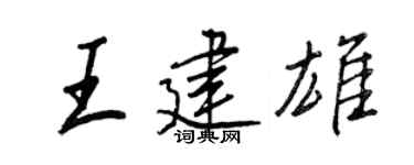 王正良王建雄行书个性签名怎么写