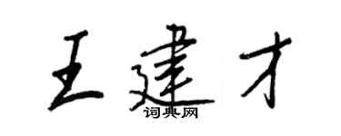 王正良王建才行书个性签名怎么写