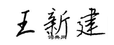 王正良王新建行书个性签名怎么写