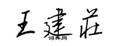 王正良王建庄行书个性签名怎么写