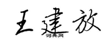 王正良王建放行书个性签名怎么写