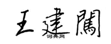 王正良王建闯行书个性签名怎么写