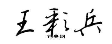 王正良王彩兵行书个性签名怎么写