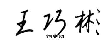 王正良王巧彬行书个性签名怎么写