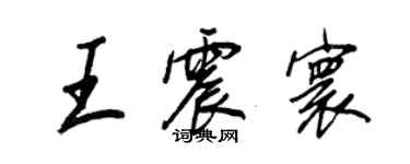 王正良王震寰行书个性签名怎么写